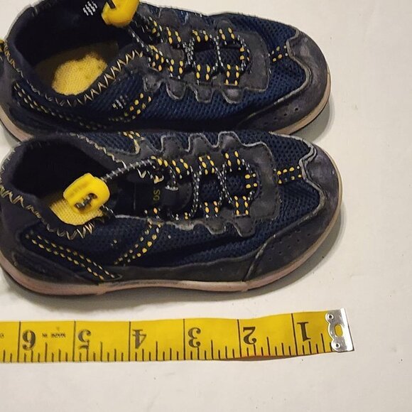 Lands End toddler hiking / water sandals shoes  size 7 M Blue Yellow Mesh - Picture 8 of 9